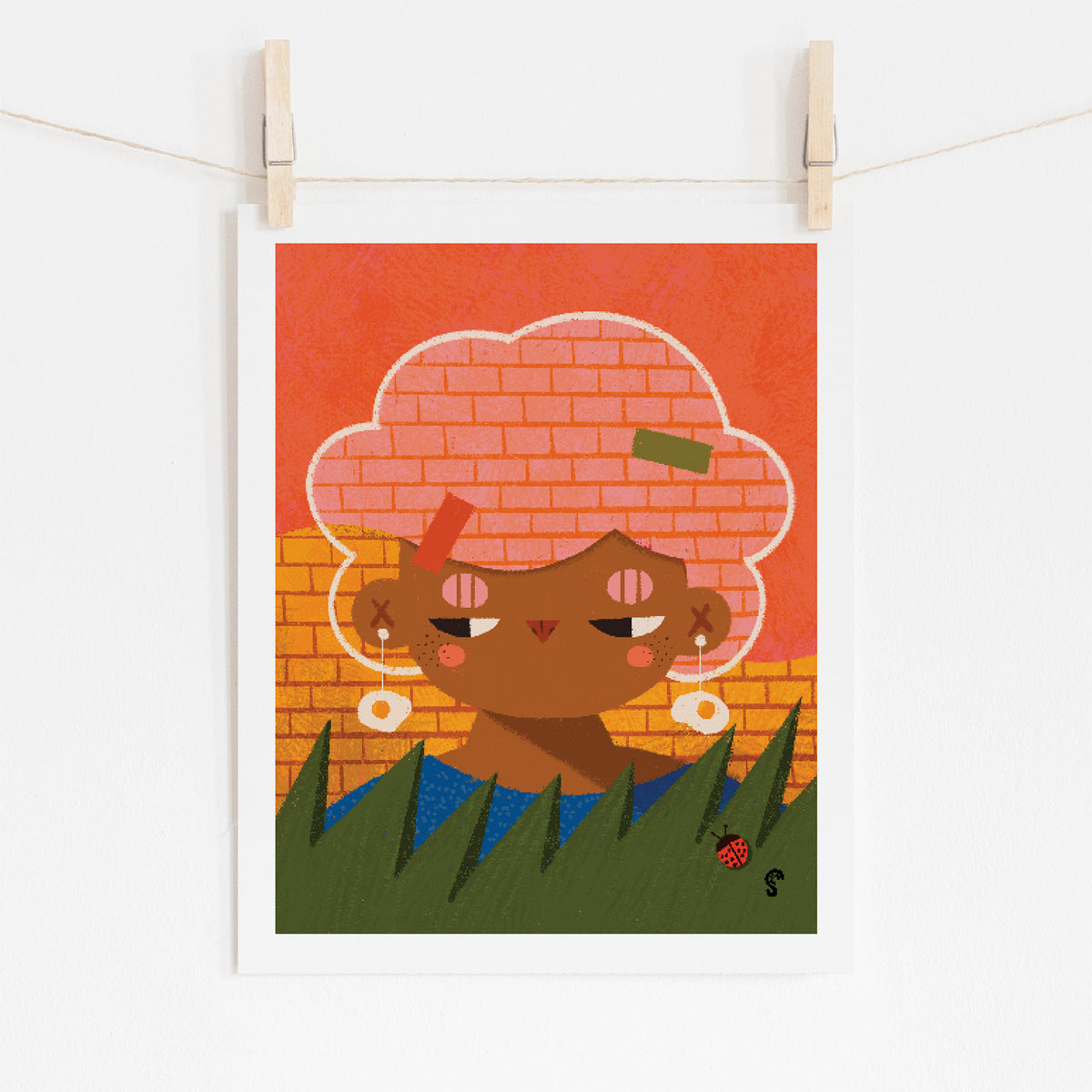 Brick Bloom Art Print
