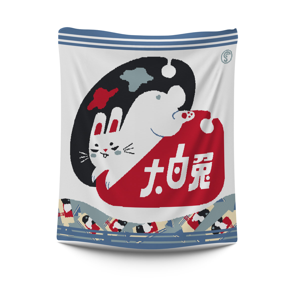 White Rabbit 兔 Original Cotton Knit Blanket