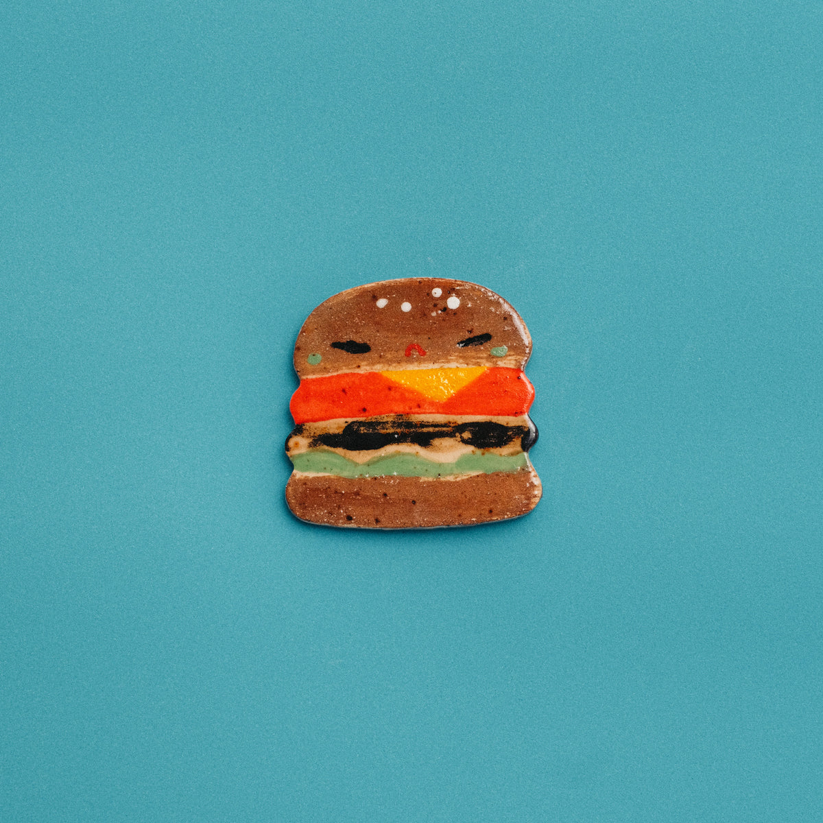 Burger Ceramic Magnet