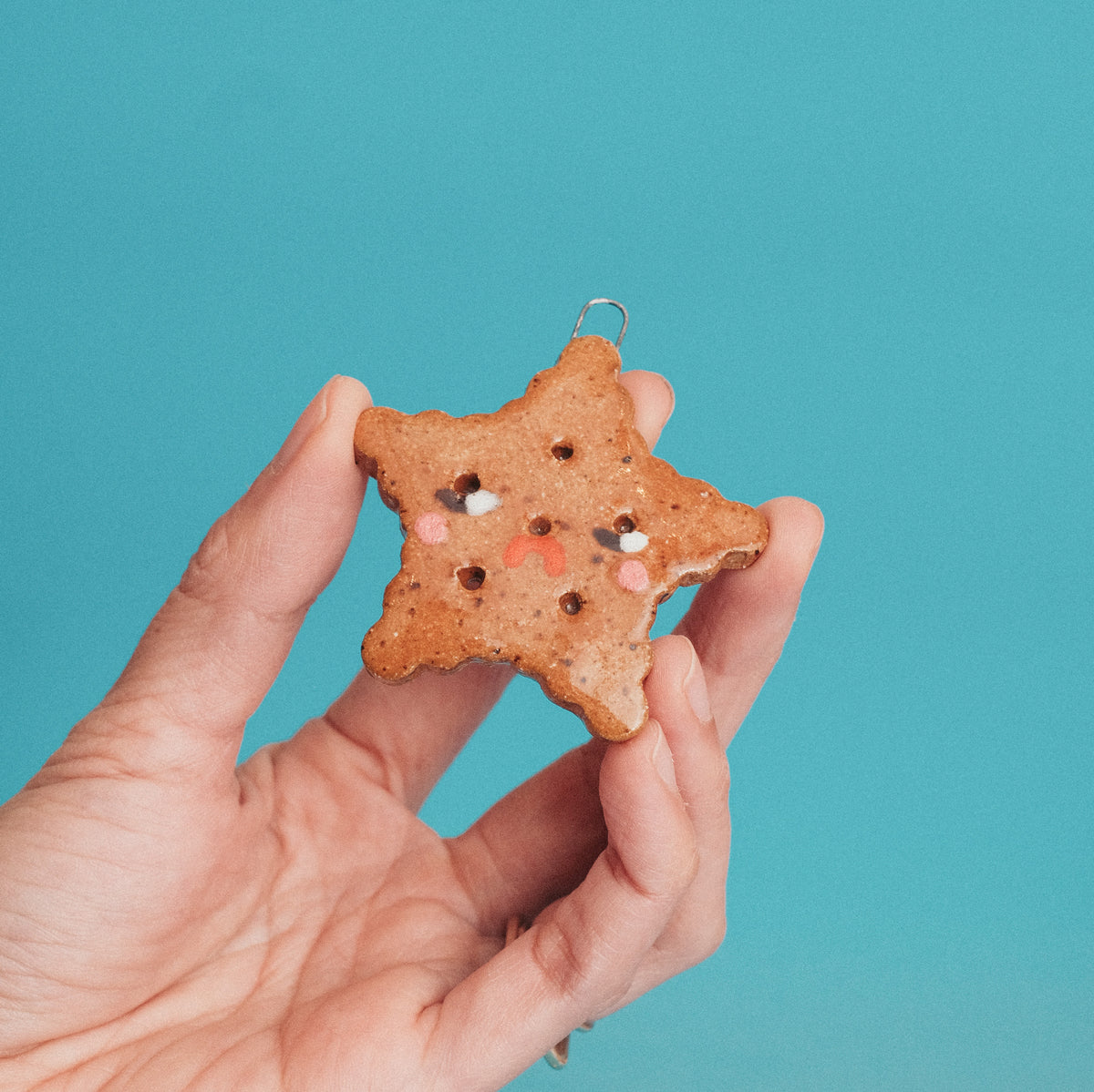 Biscuit Star Ceramic Ornament