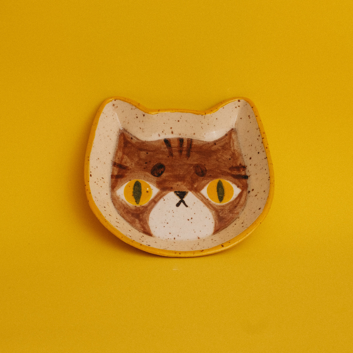 Brown Tab Cat Trinket Dish