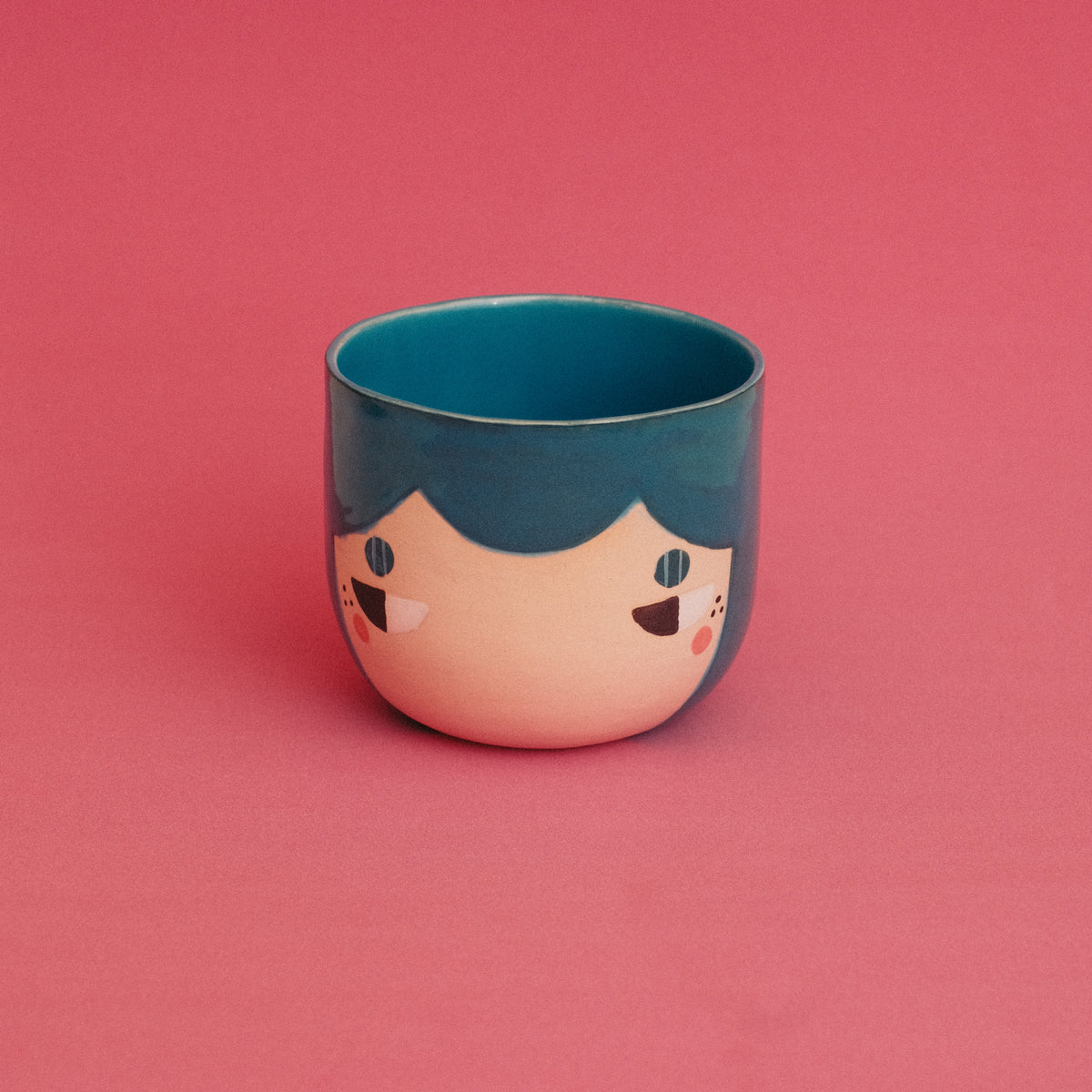 Side Eye Mary Teal Cup 9oz