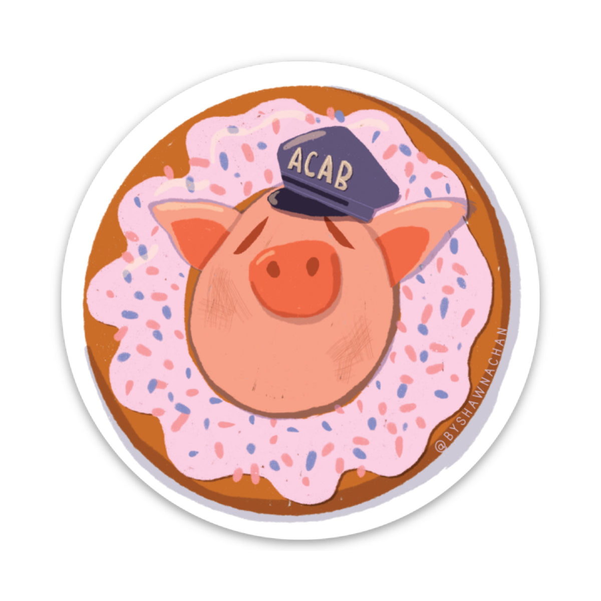 Bacon Donut Sticker
