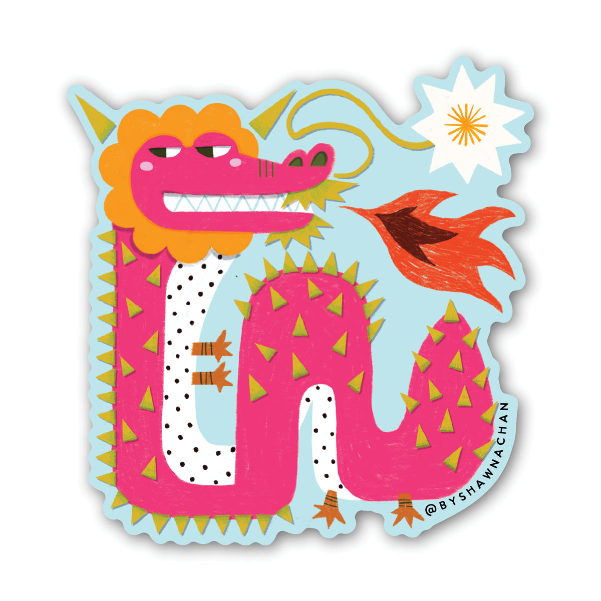 Dragon 龍 Fruit Sticker