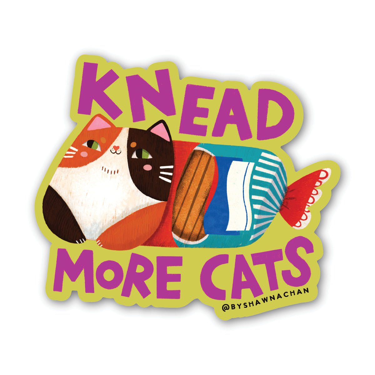 Knead More Cats Sticker
