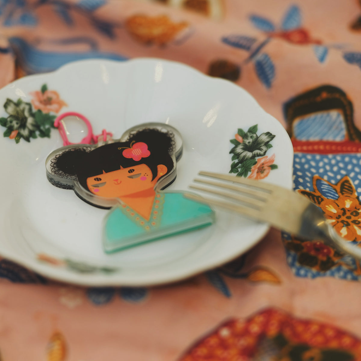 Jade Nyonya Shaker Keychain