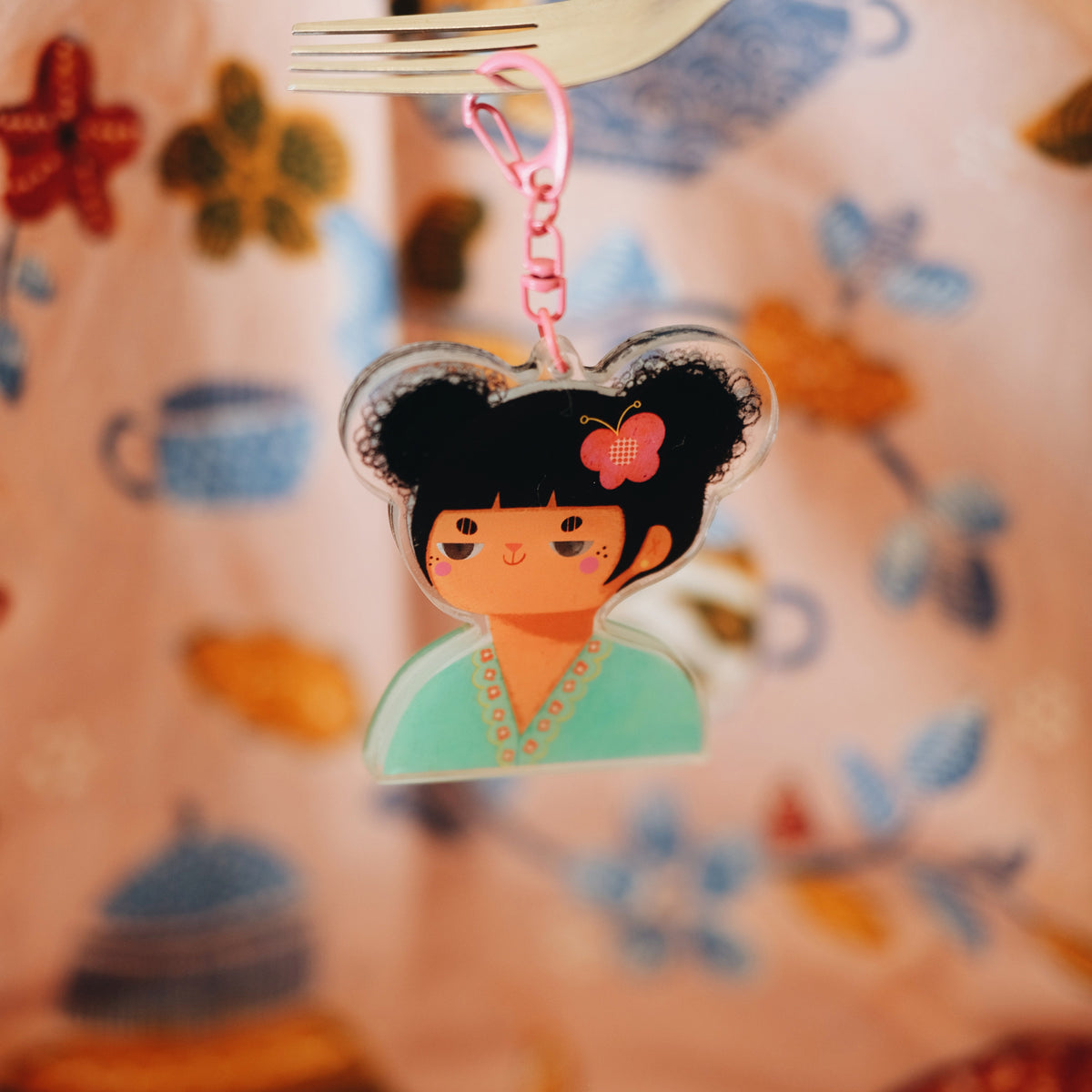 Jade Nyonya Shaker Keychain