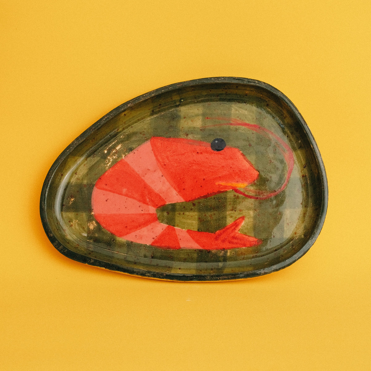 Shrimp Pebble Coupe Plate