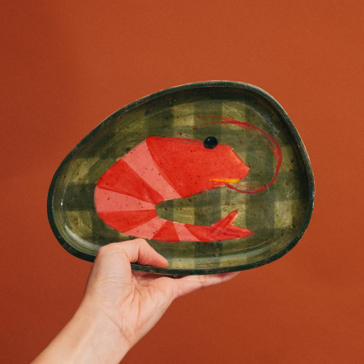 Shrimp Pebble Coupe Plate