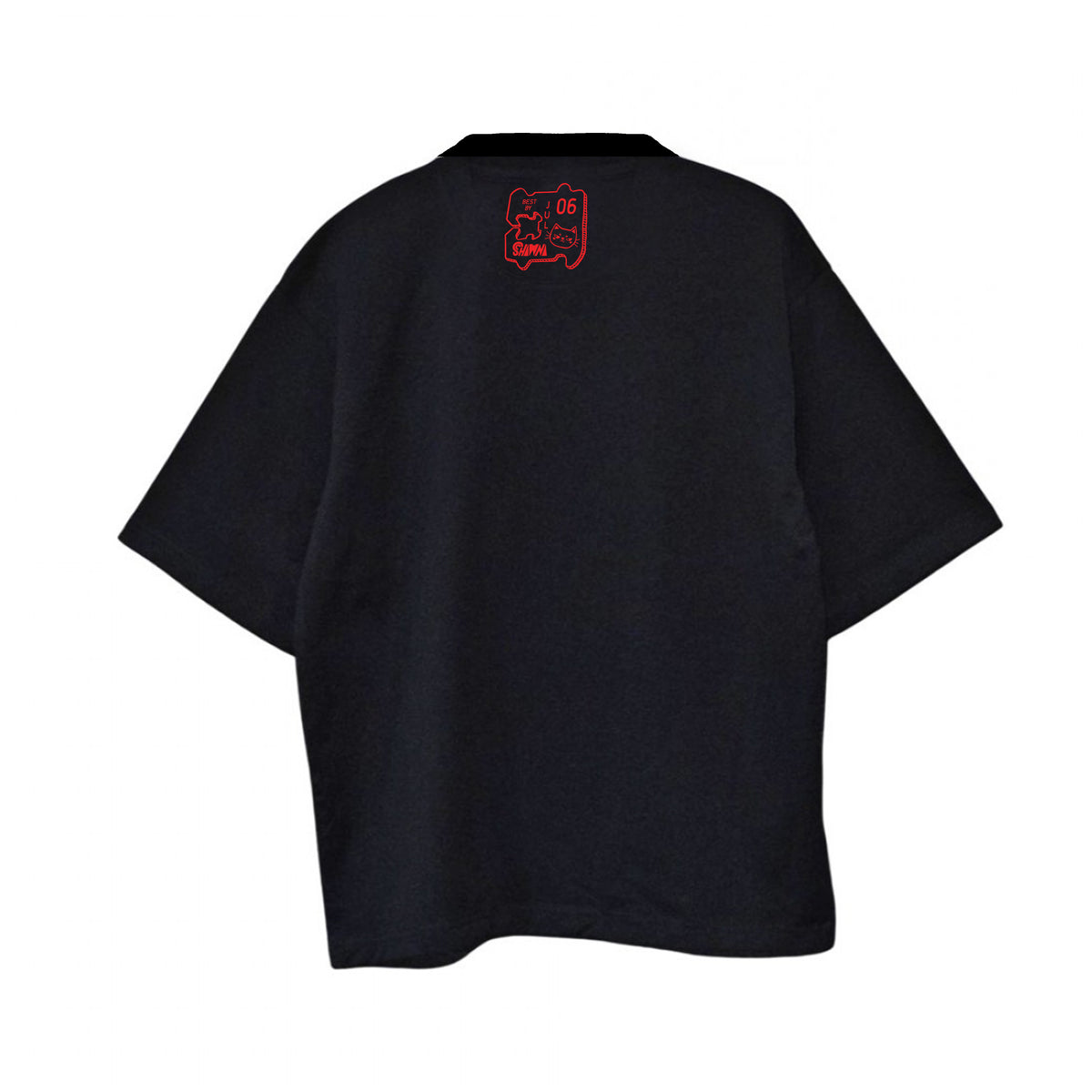 Wonder-Fur Oversized Black Cotton Tee