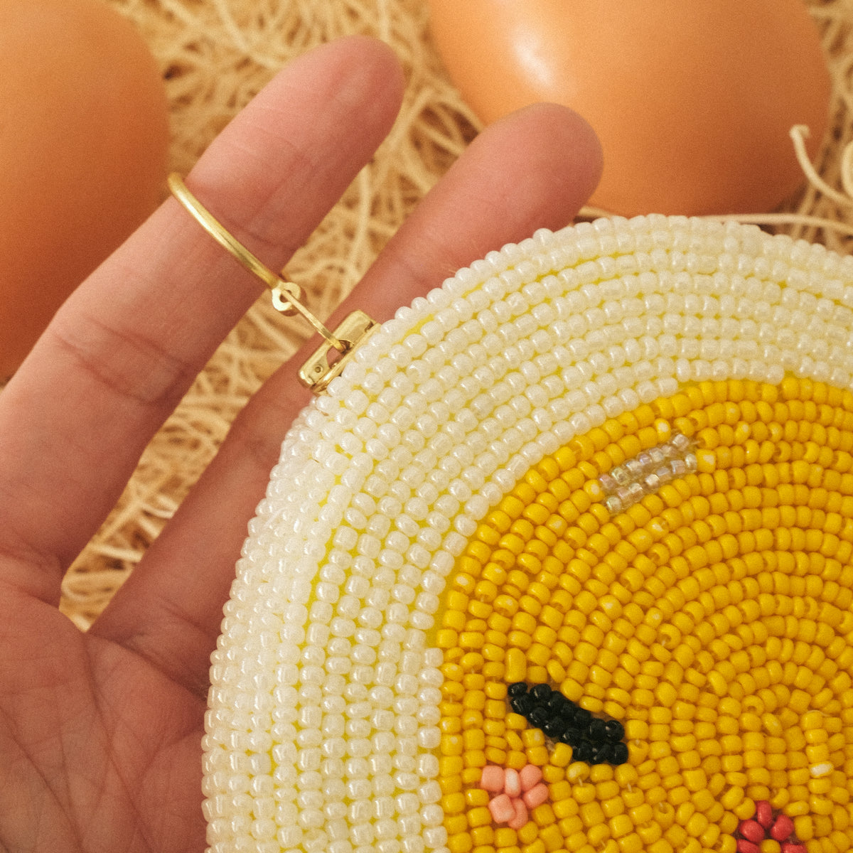 Sunny Beaded Card Purse