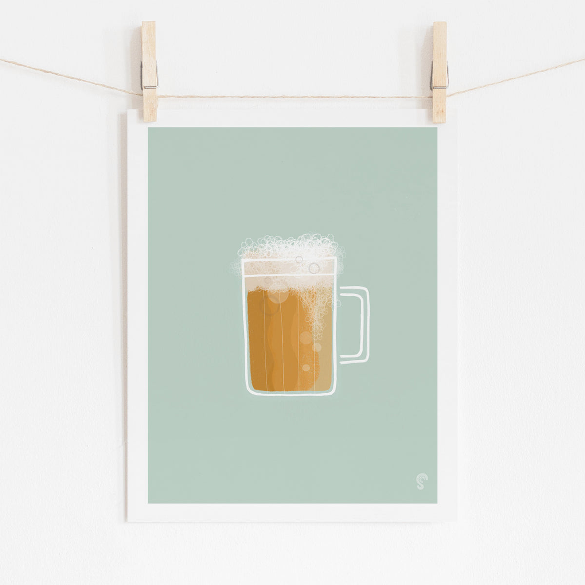 Icy Cold Beer Art Print