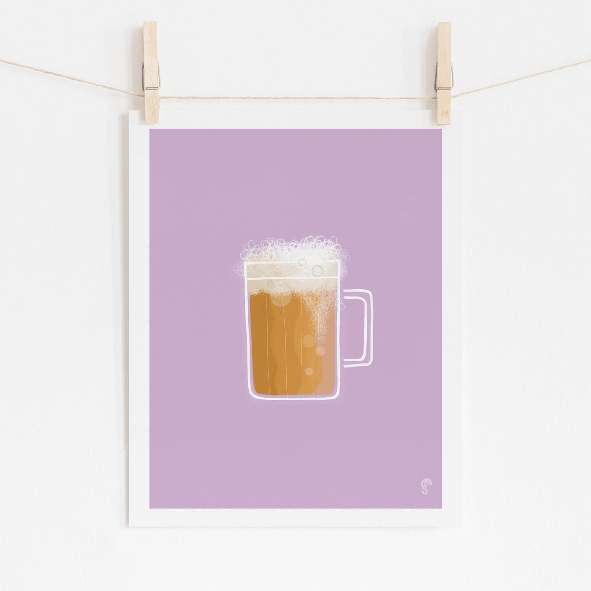 Icy Cold Beer Art Print