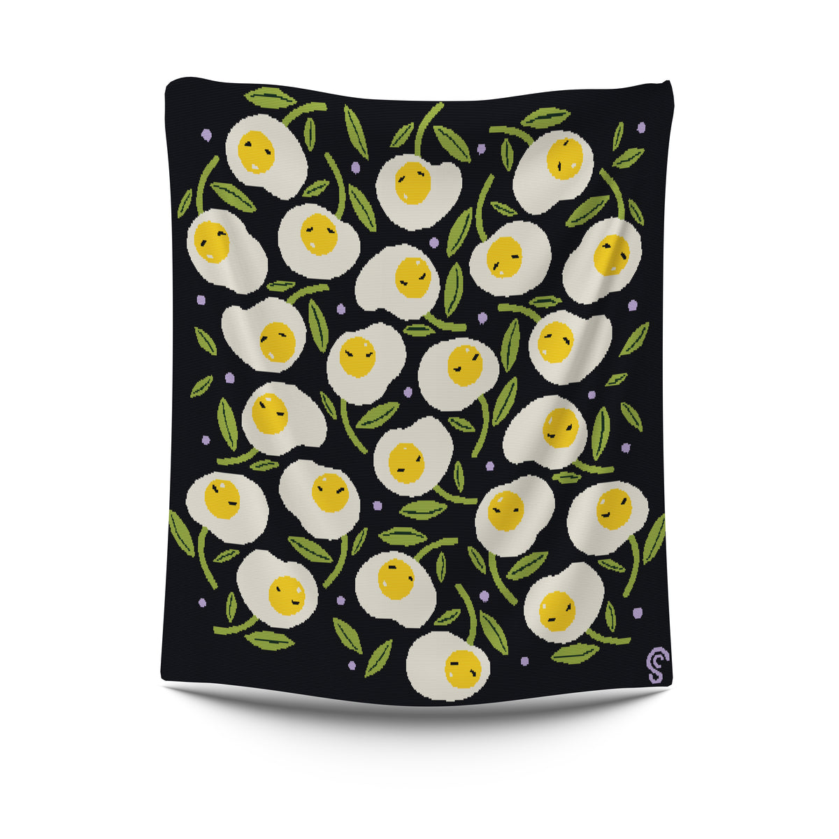 Sunnyside Night Cotton Knit Blanket