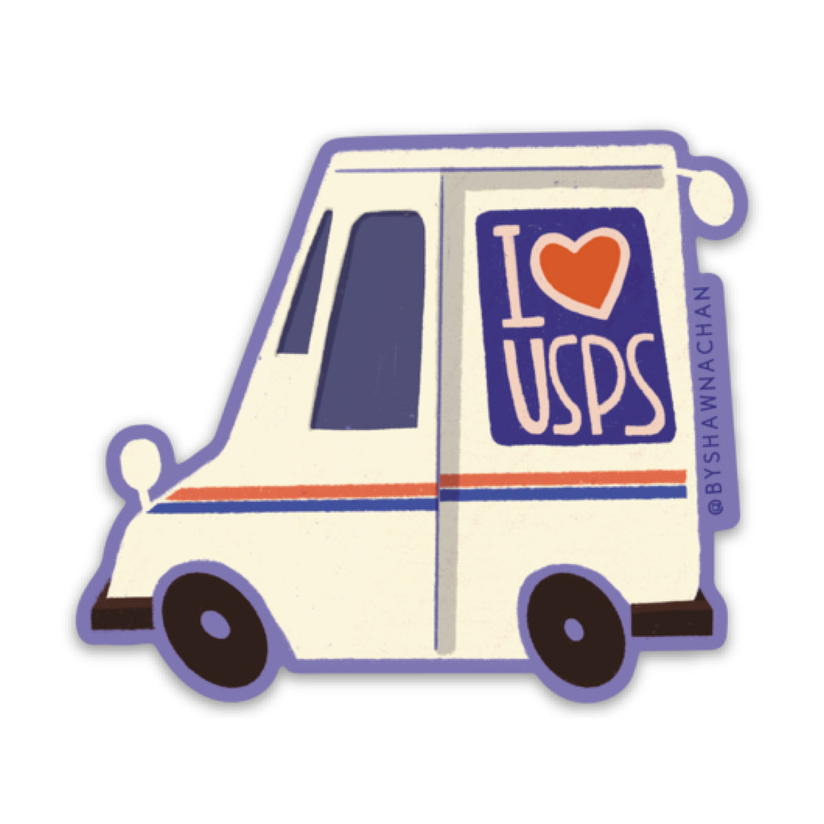 I Love USPS Sticker