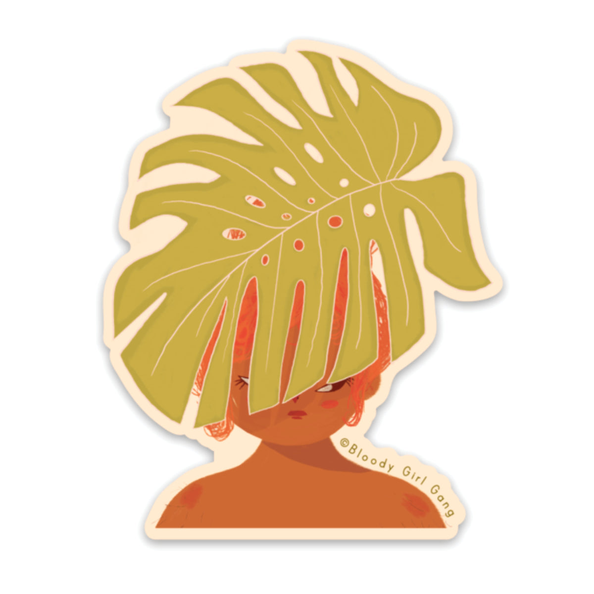 Monstera Over People Sticker