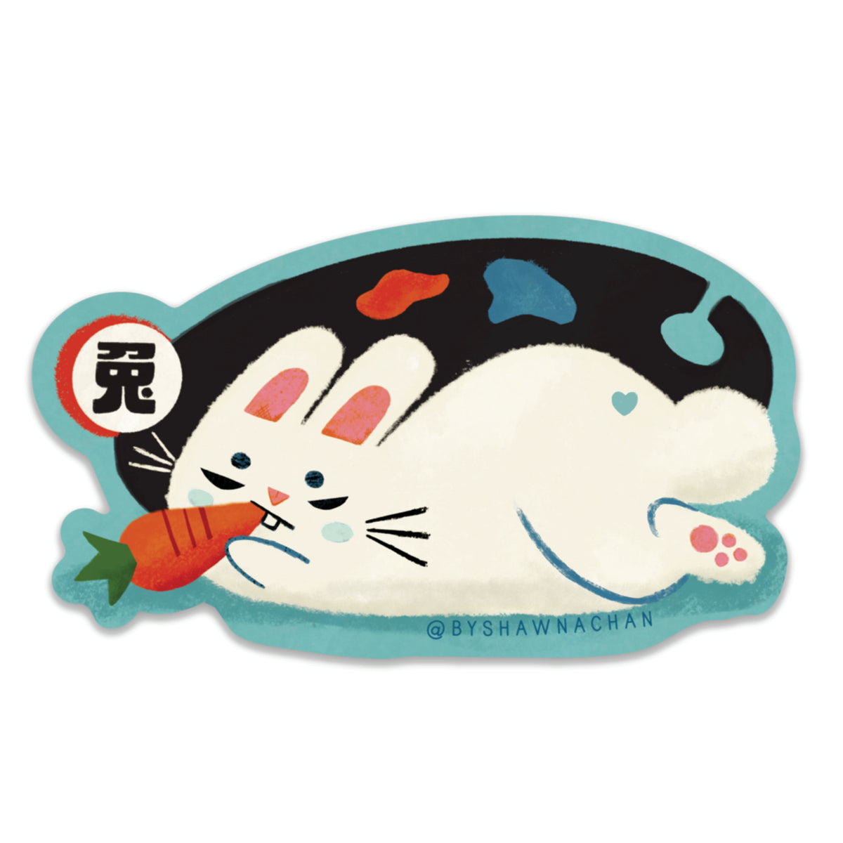 White Rabbit Sticker - By Shawna Chan